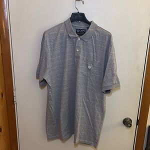 Chaps Gray Polo Shirt Classic Knit Design